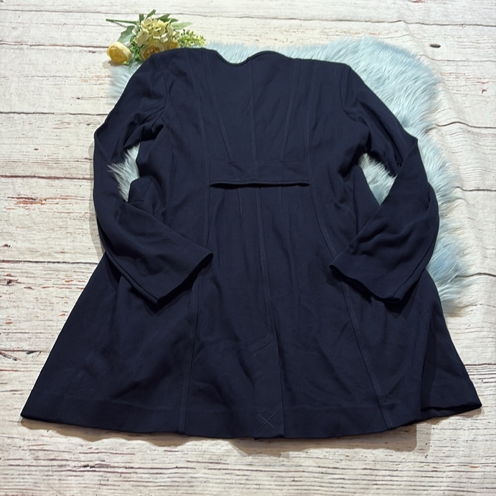 Cabi The Lido Button Front Long Jacket Navy Sz M - Picture 12 of 12